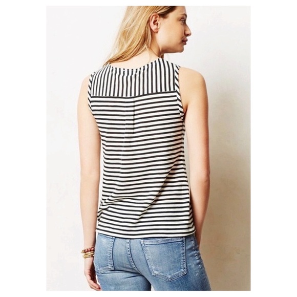 Anthropologie Postmark Pippi Stripe Sleeveless Top - Picture 2 of 10